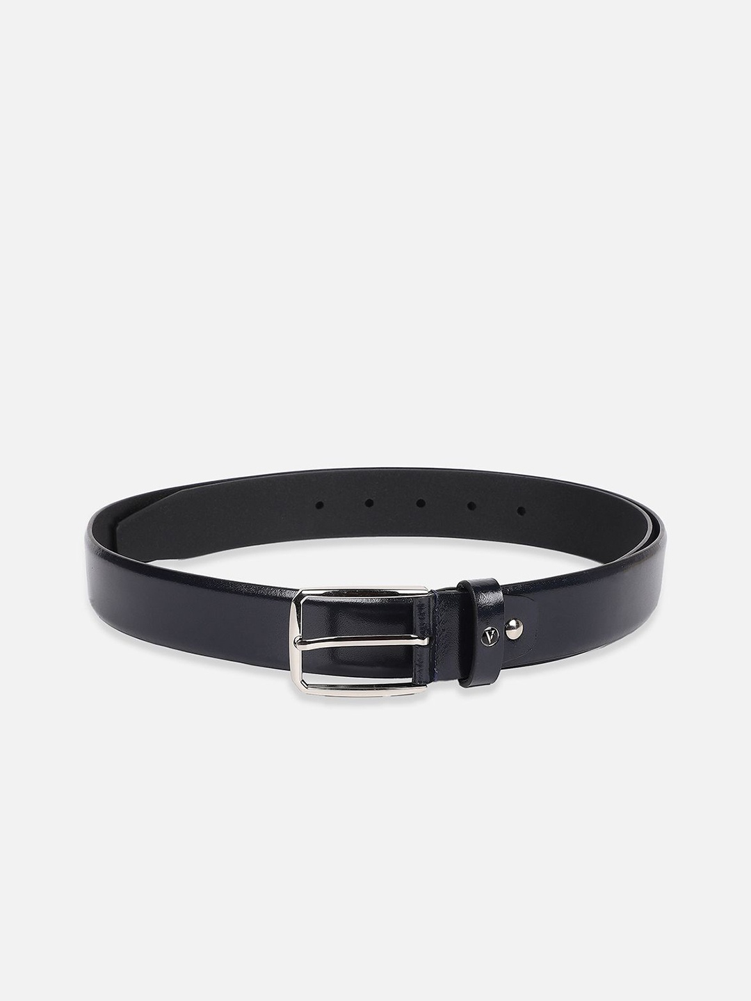 

Van Heusen Men Solid Leather Formal Belt, Navy blue