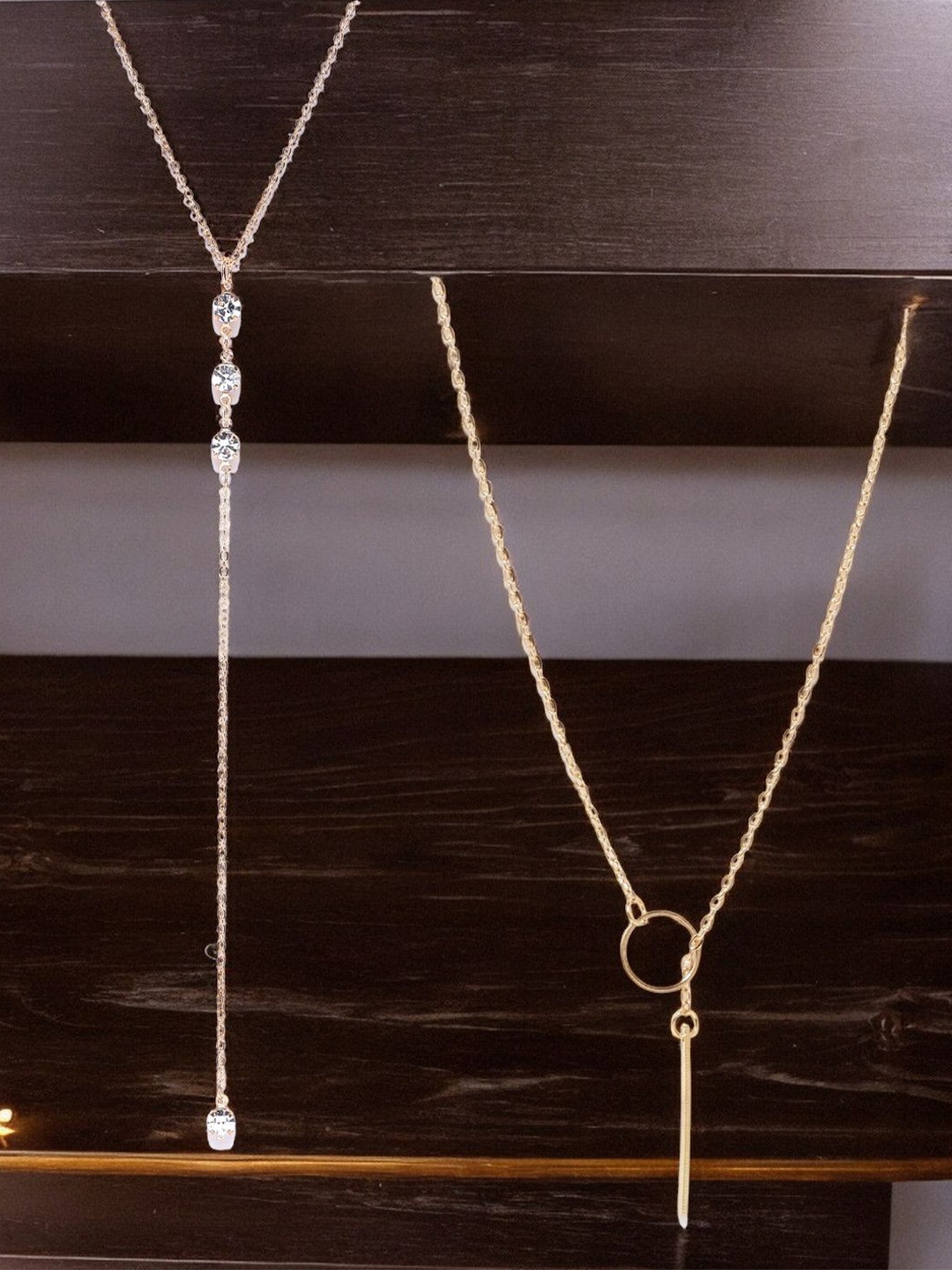 

OOMPH Set of 2 Layered Necklace, Gold