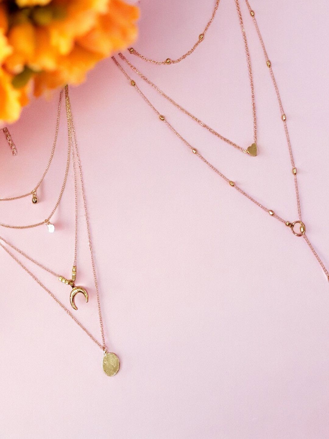 

OOMPH Set of 2 Layered Necklace, Gold