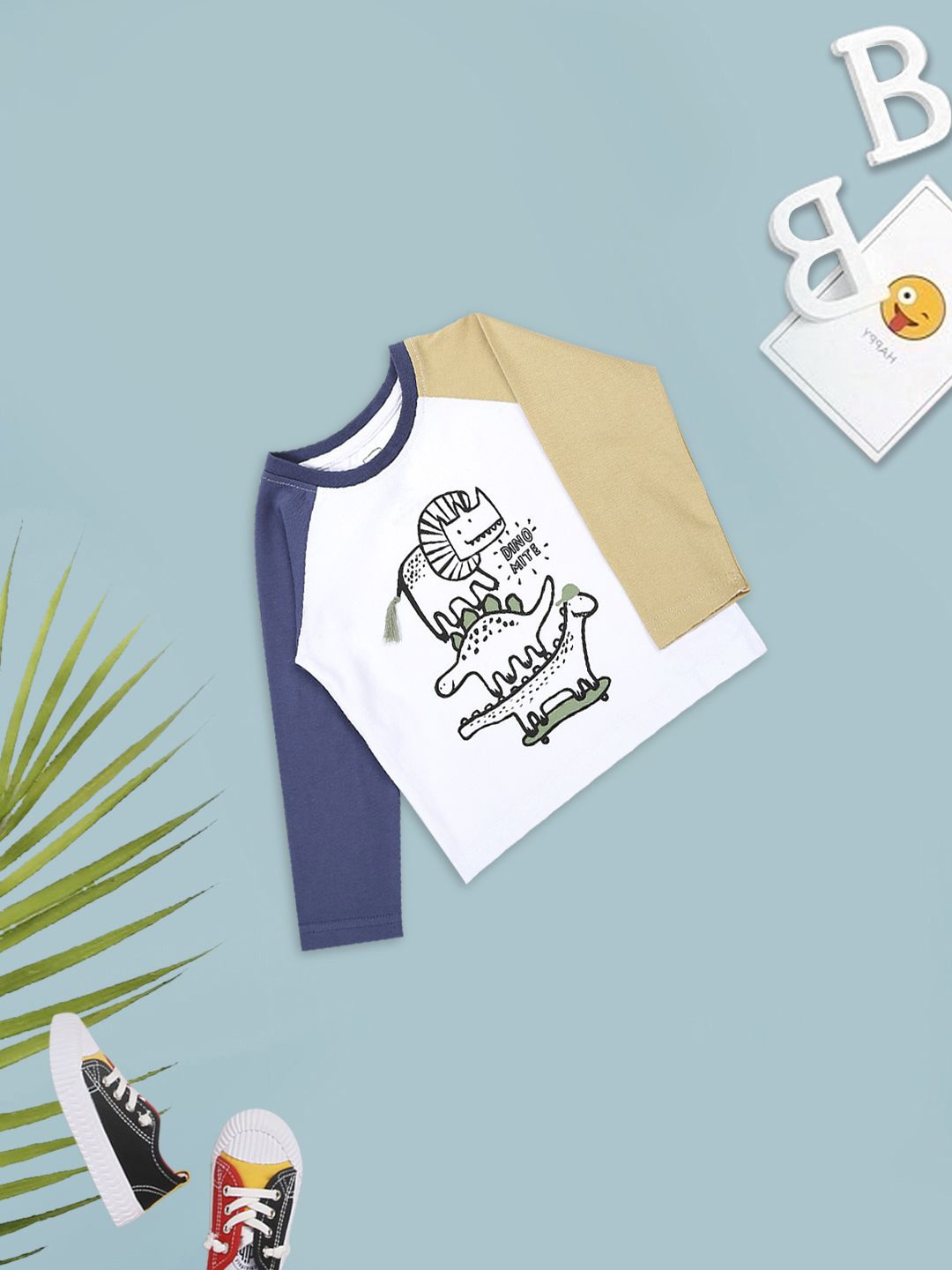 

MeeMee Boys Graphic Printed Round Neck Pure Cotton T-shirt, White