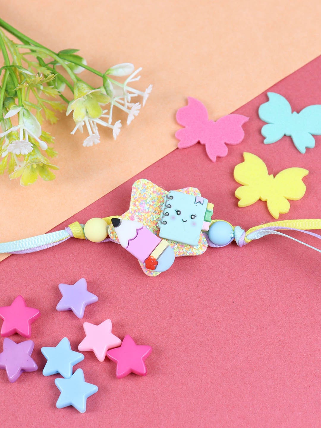 

Asthetika Boys Thread Rakhi with Roli Chawal, Blue