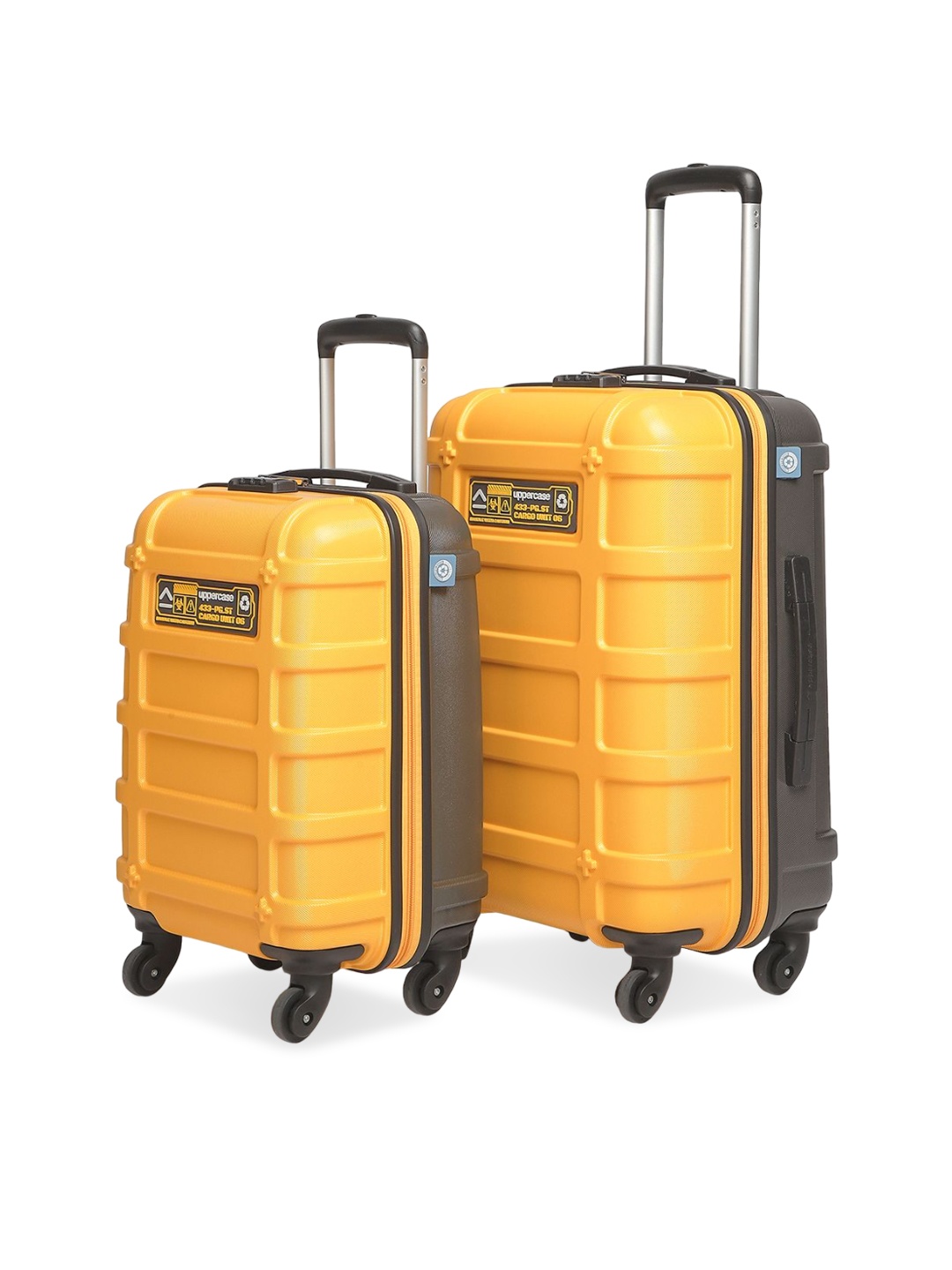 

uppercase Cargo Set Of 2 Hard-Sided Trolley Bag, Yellow