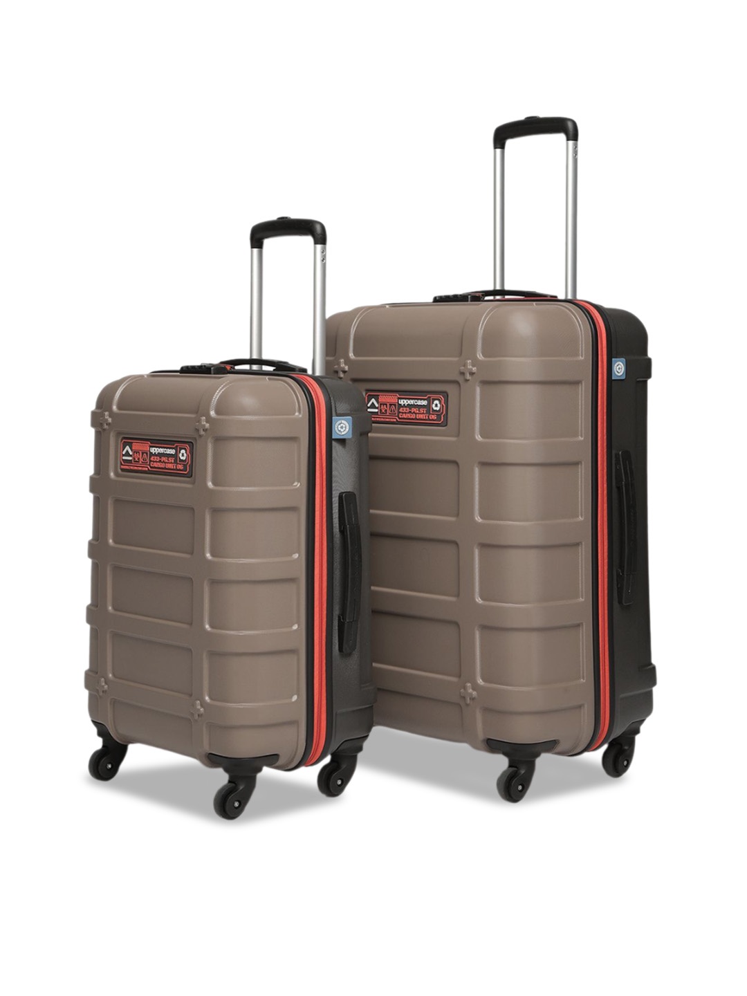 

uppercase Cargo Set Of 2 Hard-Sided Trolley Suitcase, Brown