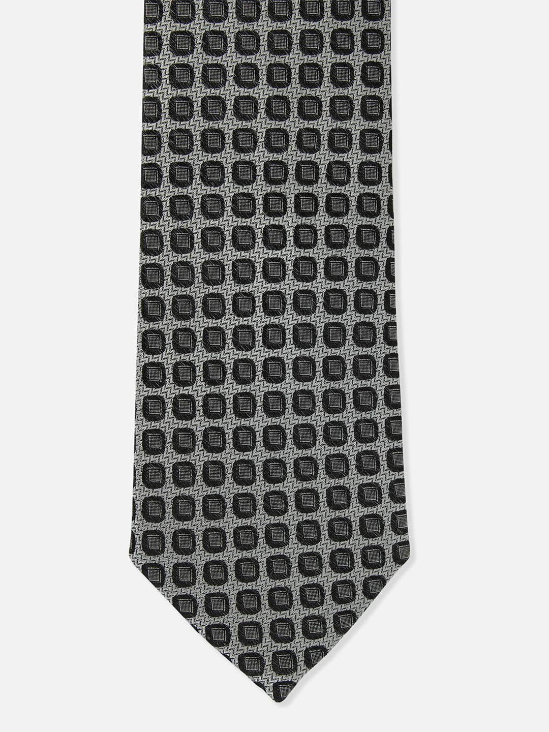 

Louis Philippe Men Printed Silk Broad Tie, Grey