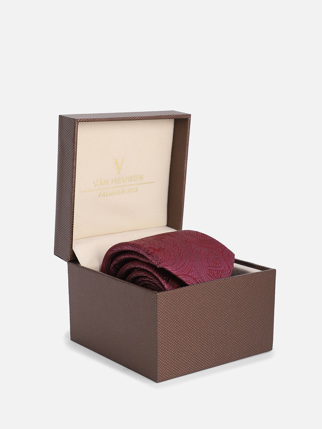 

Van Heusen Men Woven Design Acrylic Broad Tie, Red