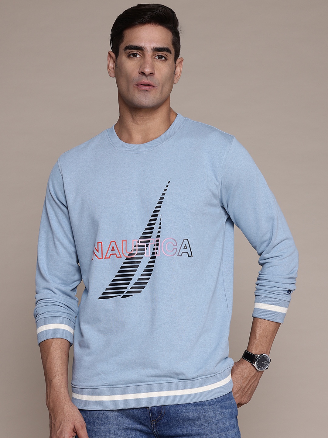 

Nautica Printed Sweatshirt, Blue