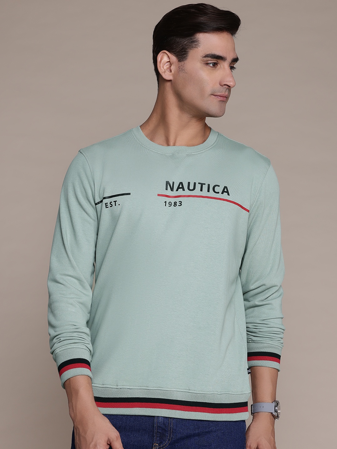 

Nautica Printed Sweatshirt, Green