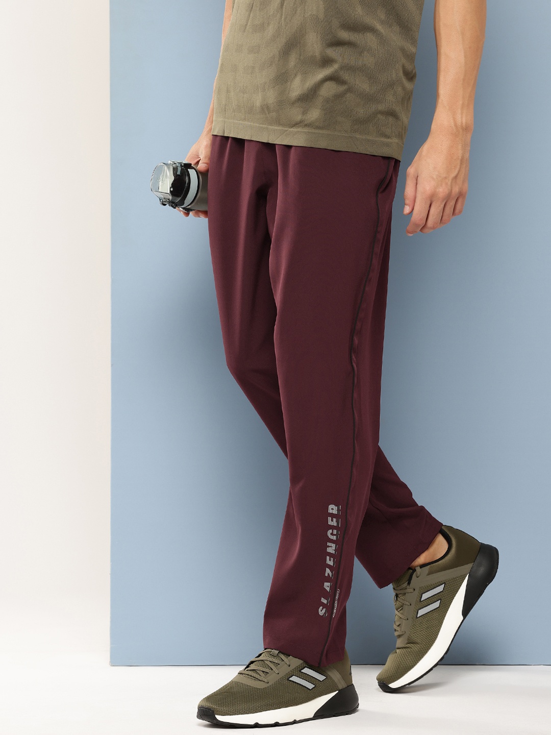 

Slazenger Men Active Ultra-Dry Sports Track Pants, Maroon