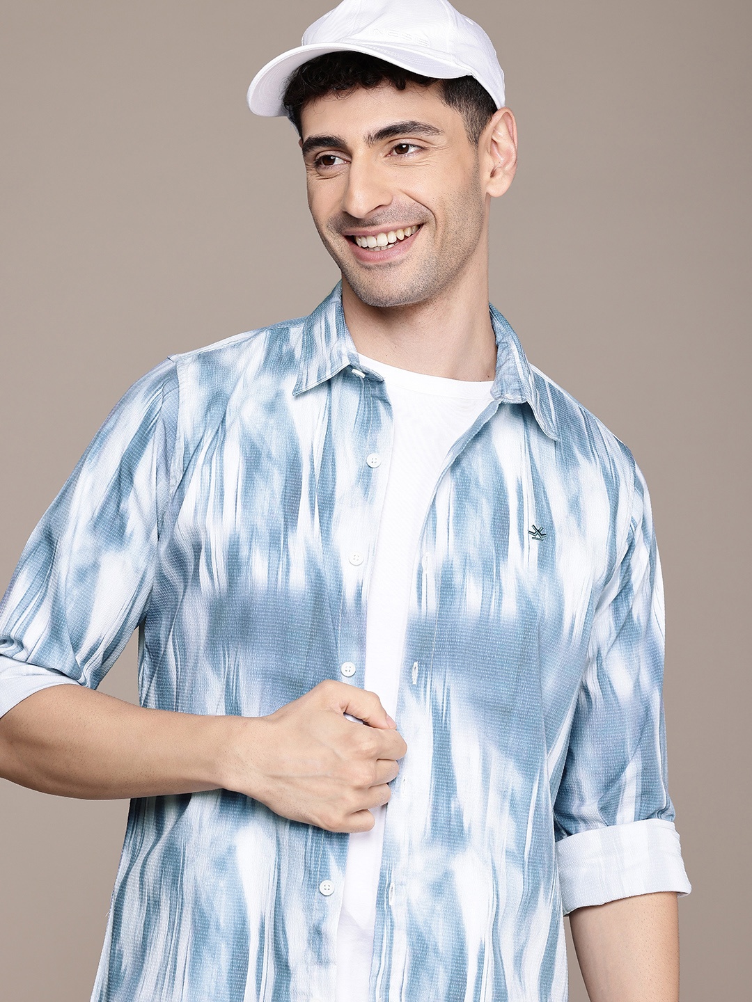 

WROGN Tie and Dye Casual Shirt, White