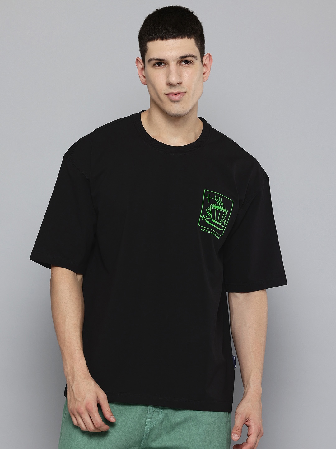 

Aeropostale Printed Relaxed T-shirt, Black