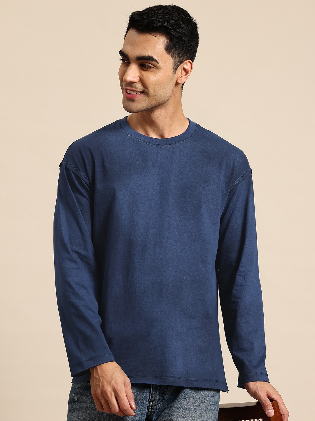 

Mast & Harbour Round Neck T-shirt, Navy blue