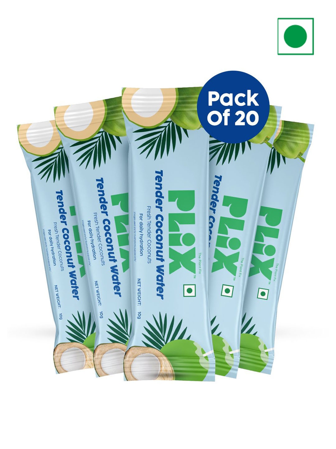 

PLIX THE PLANT FIX Set Of 20 Tender Coconut Water Premix Powder - 10g Each, Blue