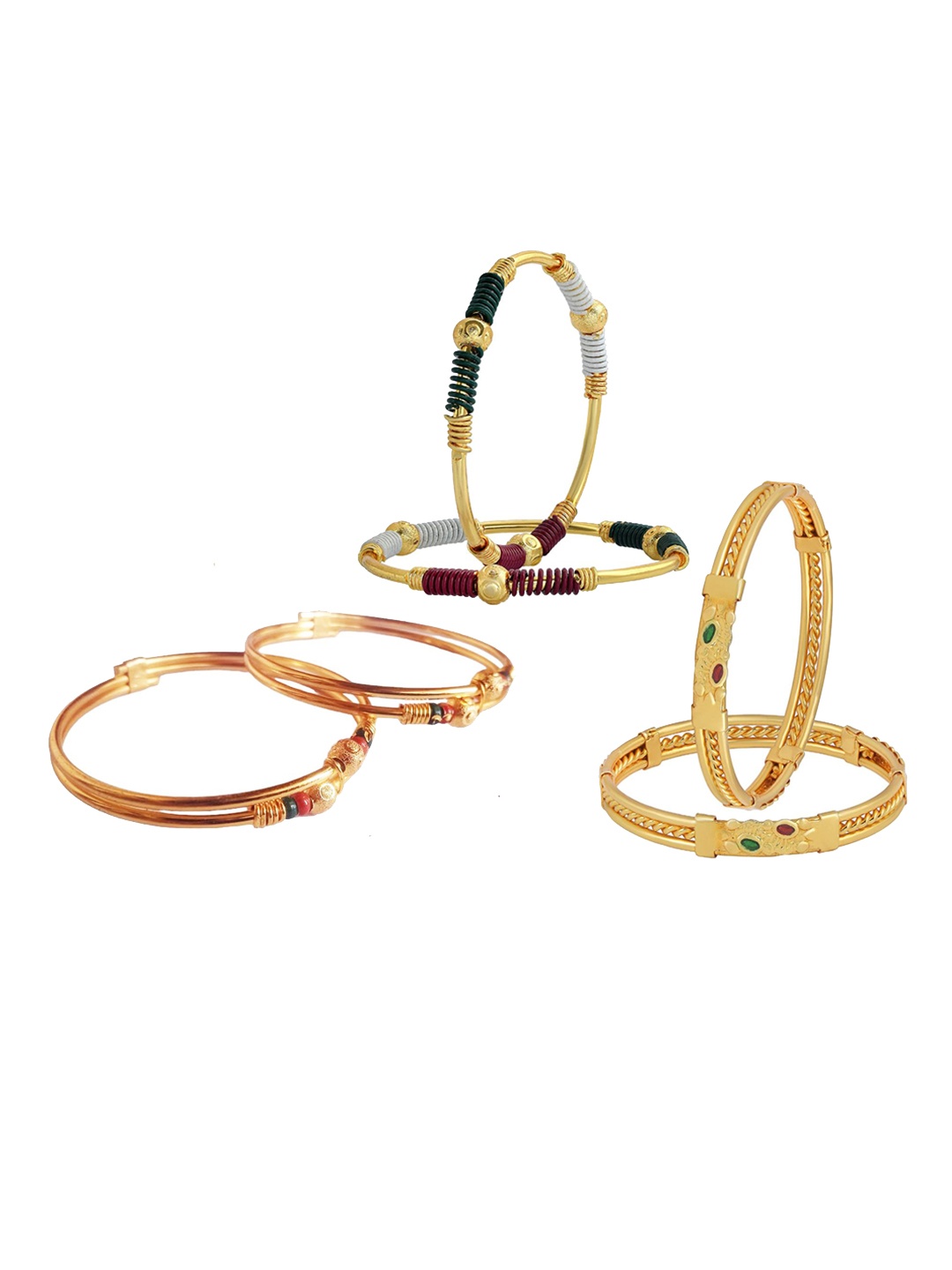 

BAESD Kids Set Of 6 Gold-Plated Bangles