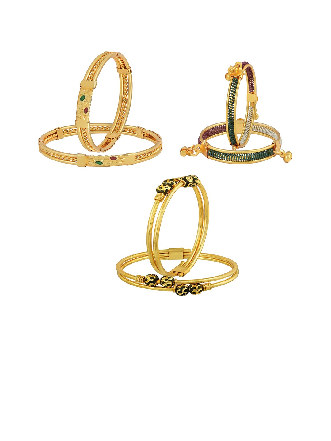 

BAESD Kids Set Of 6 Gold-Plated Bangles