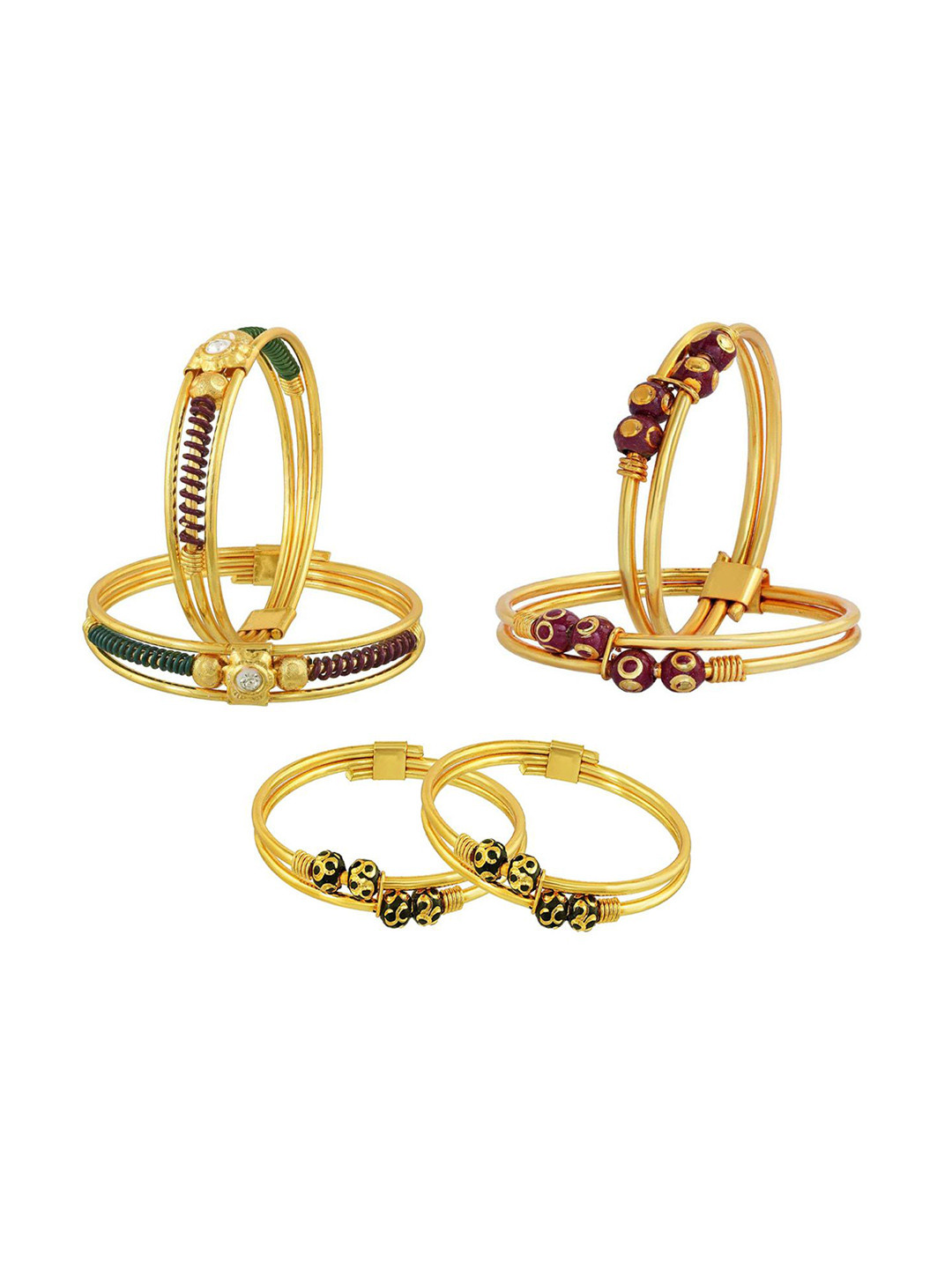 

BAESD Kids Set Of 6 Gold-Plated Bangles