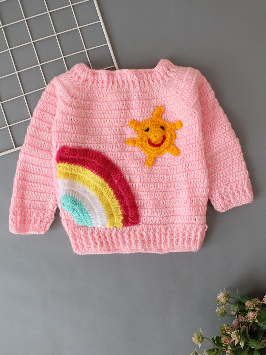

Woonie Girls Cable Knit Pullover, Pink