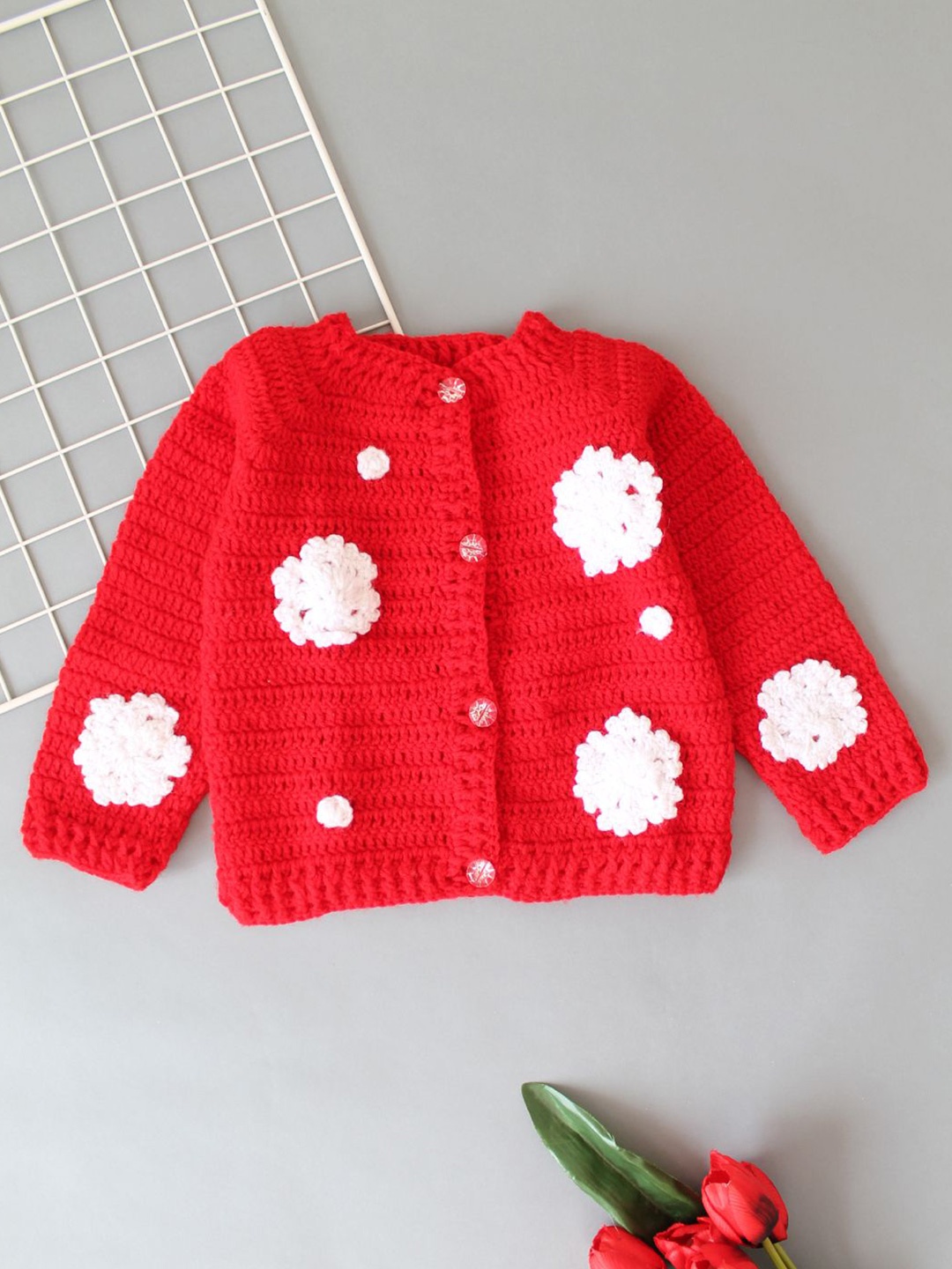 

Woonie Boys Floral Cardigan, Red