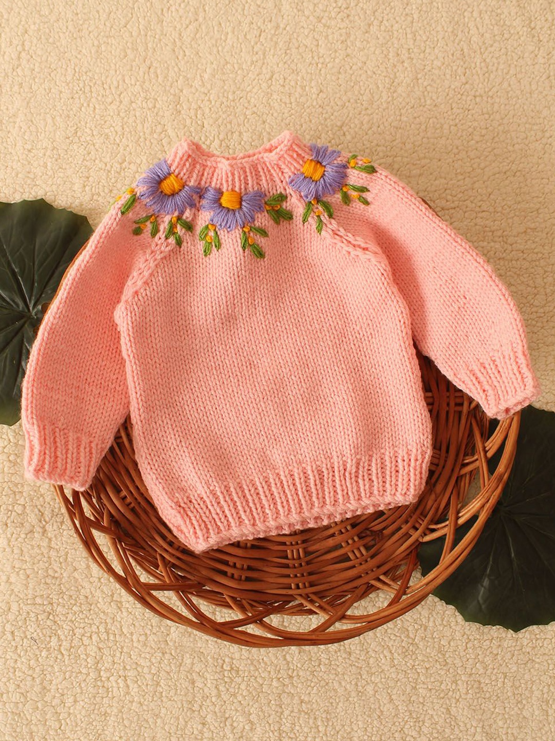 

Woonie Girls Floral Pullover, Pink