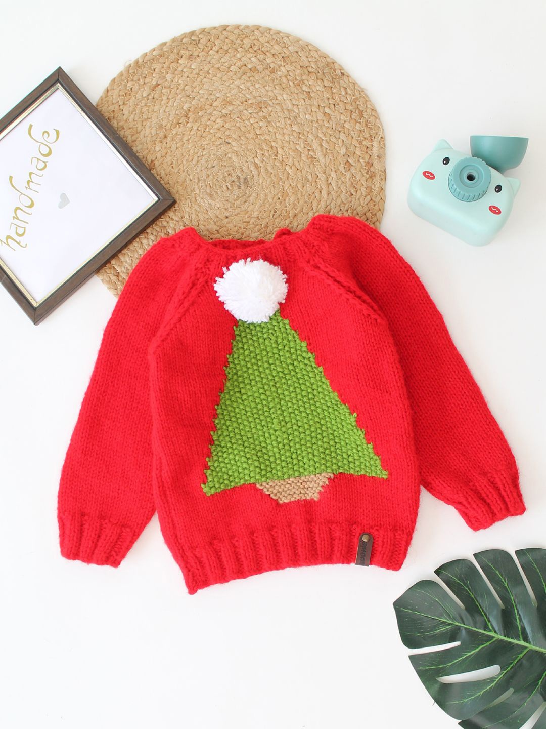 

Woonie Unisex Kids Quirky Pullover, Red
