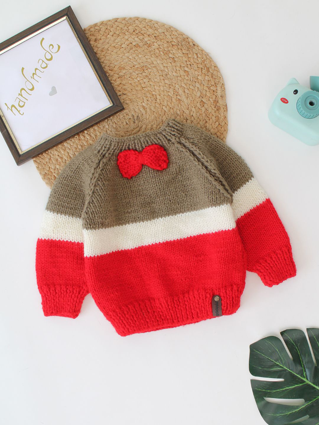 

Woonie Boys Colourblocked Pullover, Red