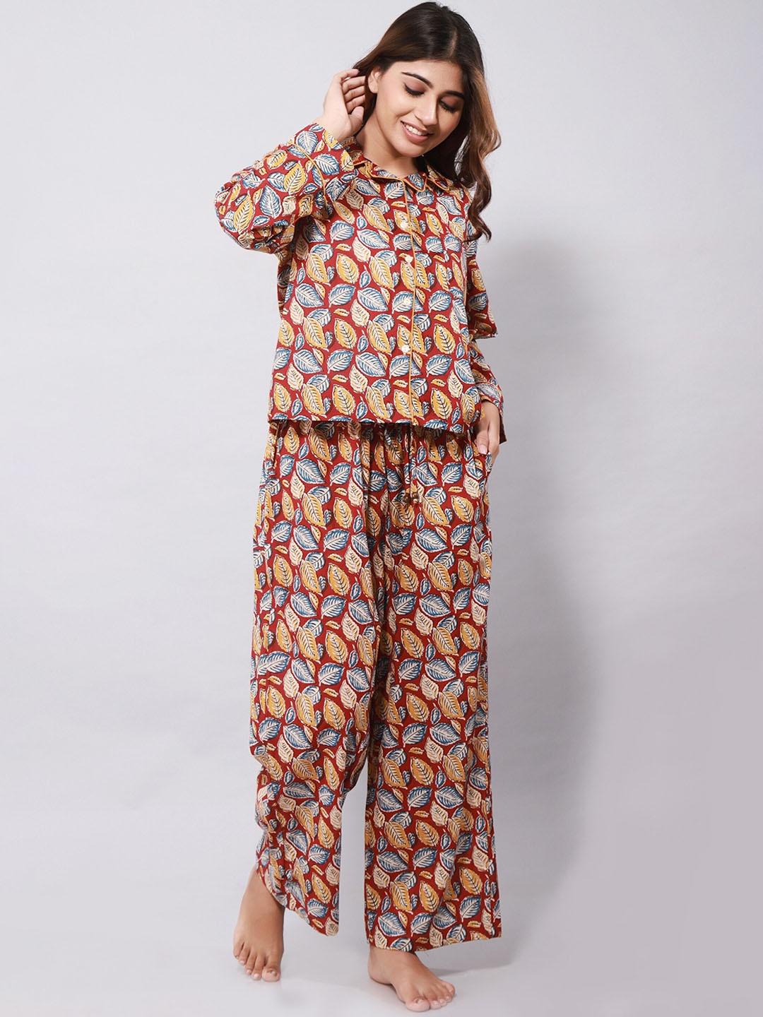

ETC Women Printed Night suit, Red