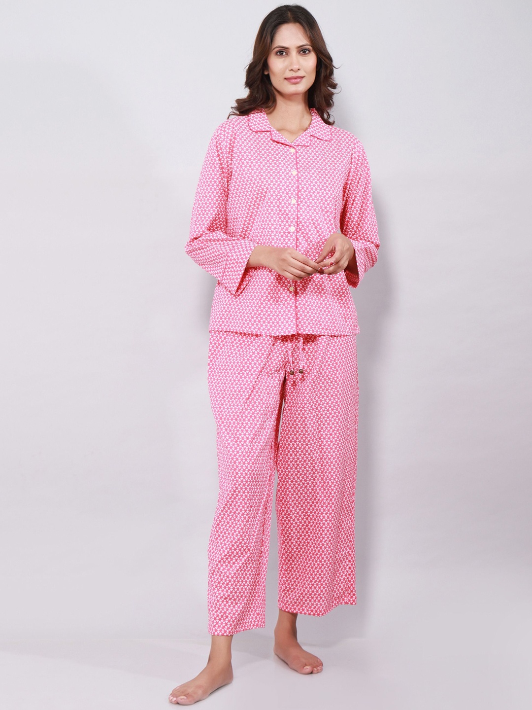 

ETC Women Printed Night suit, Pink