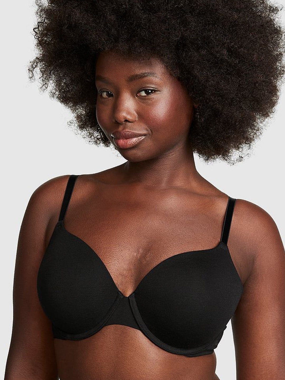 

Victoria's Secret Bra Half Coverage Underwired Lightly Padded, Black