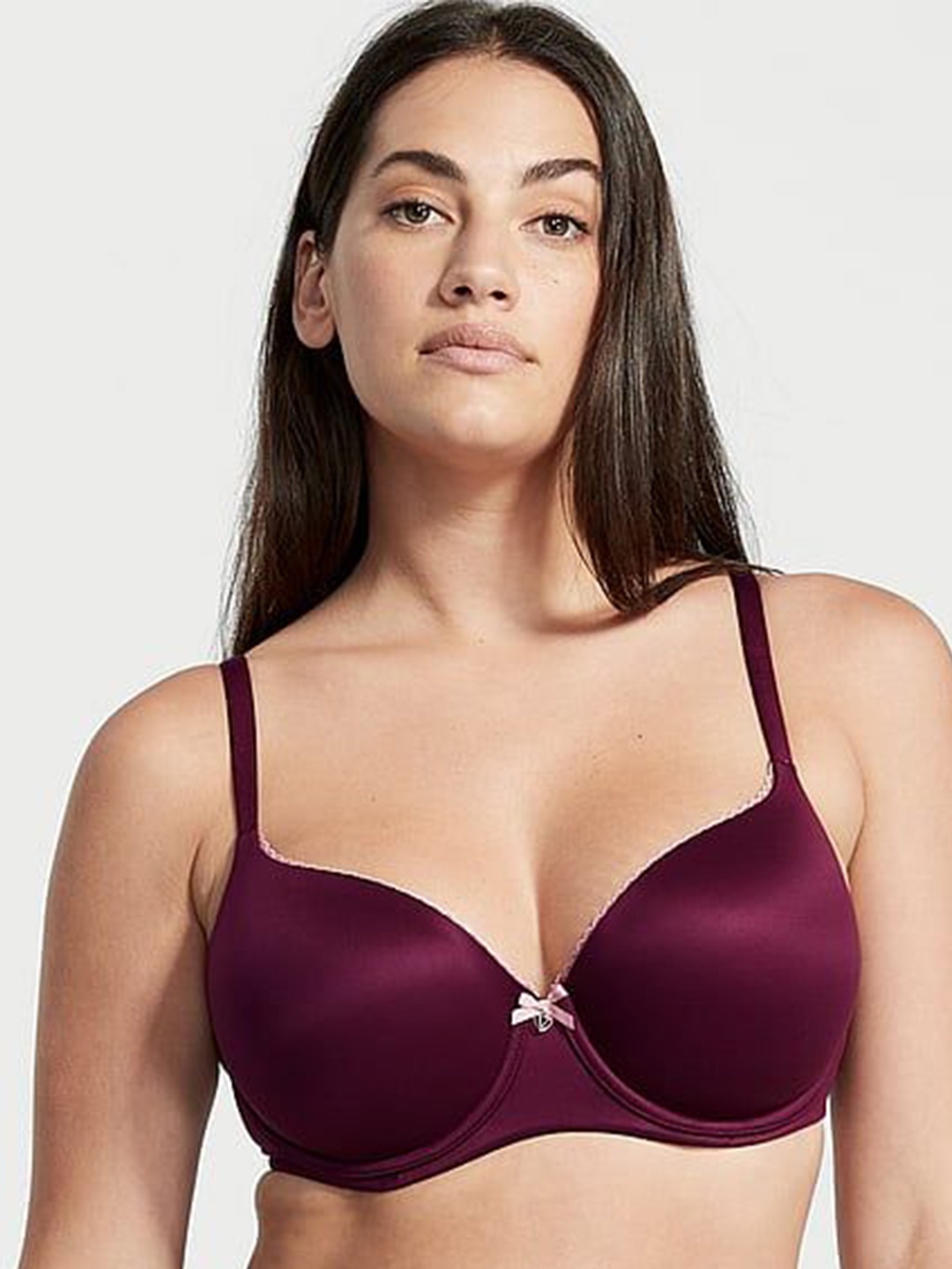 

Victoria's Secret Bra Half Coverage Underwired Lightly Padded, Burgundy