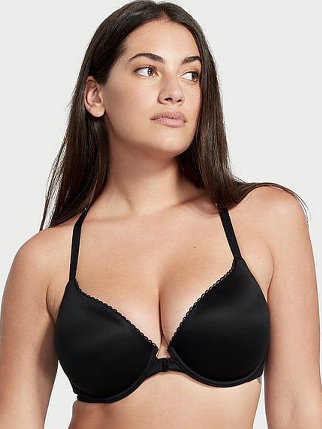 

Victoria's Secret Abstract Bra Half Coverage Underwired Lightly Padded, Black