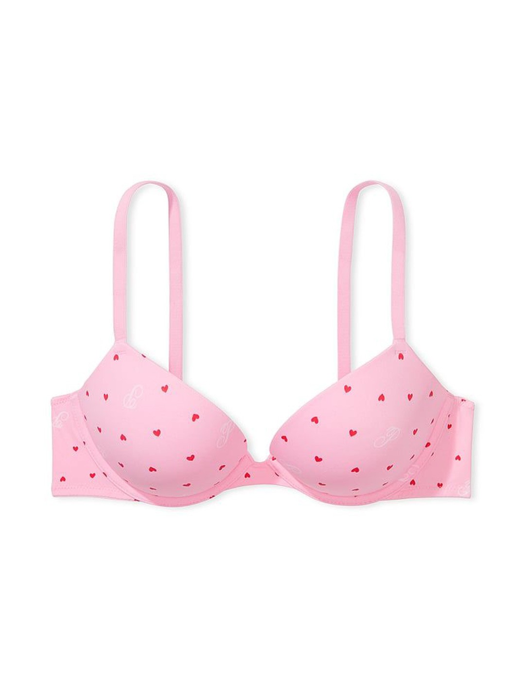 

Victoria's Secret Graphic Bra Half Coverage Underwired Heavily Padded, Pink
