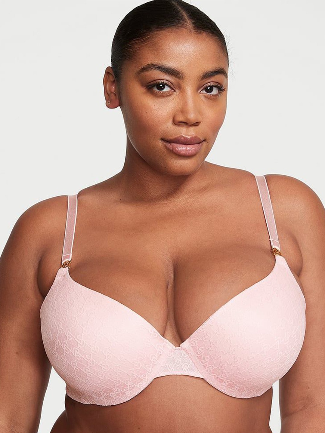 

Victoria's Secret Bra Half Coverage Underwired Heavily Padded, Pink