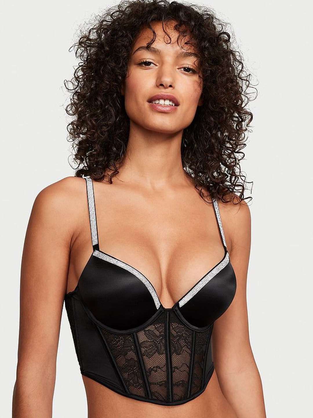 

Victoria's Secret Bralette Bra Medium Coverage Underwired Heavily Padded, Black