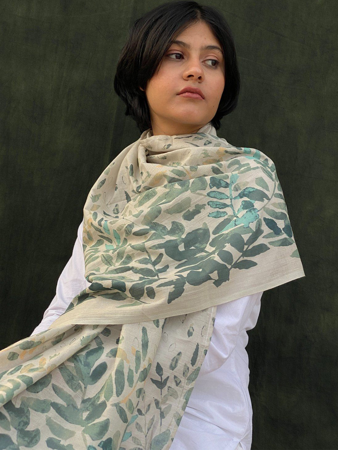 

BUTA BUTI Women Printed Scarf, Beige