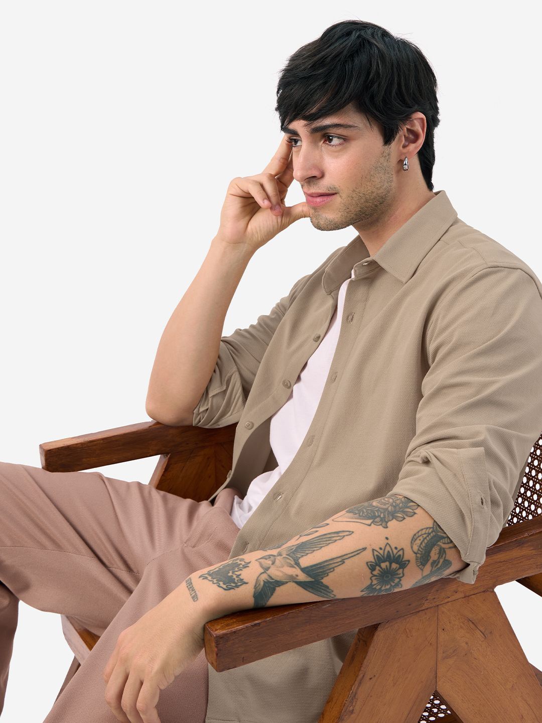 

The Souled Store Men Opaque Casual Shirt, Brown