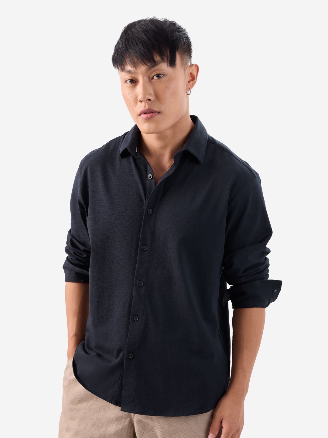 

The Souled Store Men Opaque Casual Shirt, Navy blue