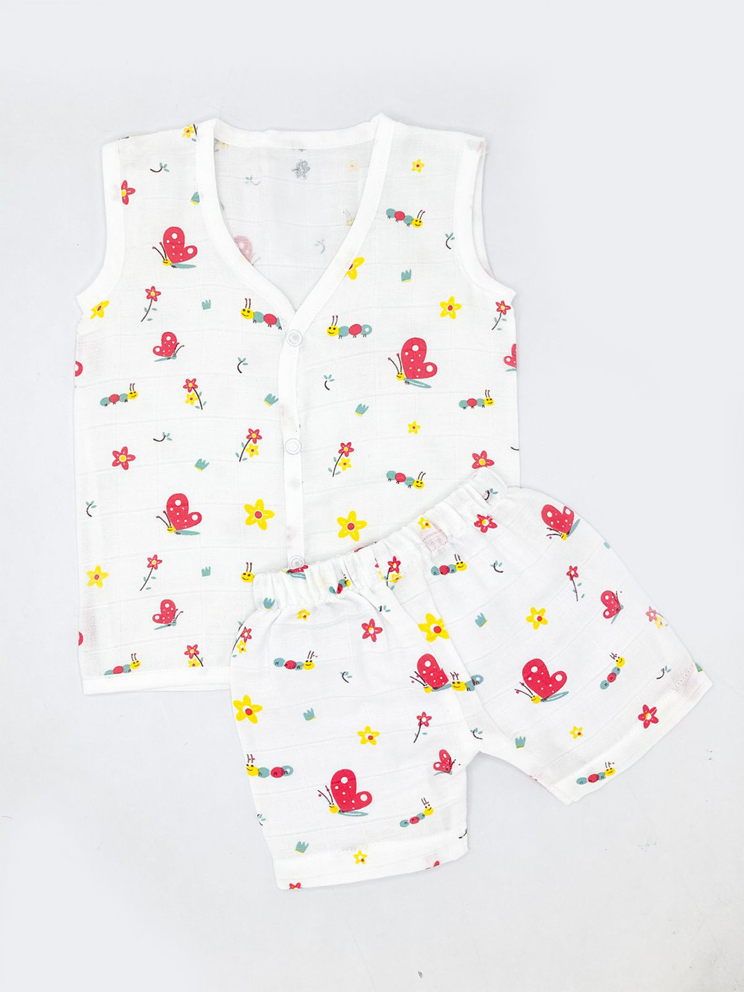 

BAESD Unisex Kids Printed Shirt with Shorts, White