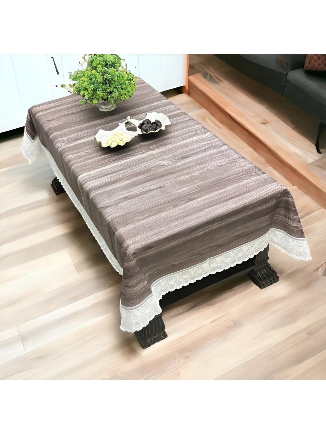 

CASA-NEST Brown Waterproof Plastic 8-Seater Table Cover