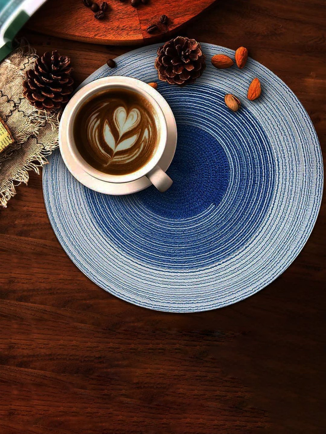 

P-Plus International 2 Pcs Blue Cotton Trivet