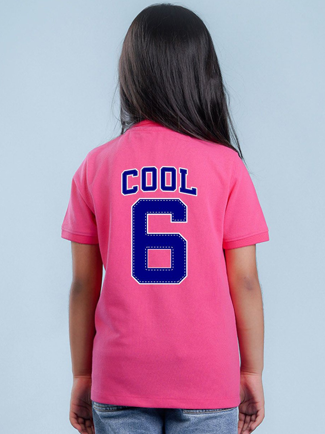 

NUSYL Girls Colourblocked Polo Collar Pockets T-shirt, Pink