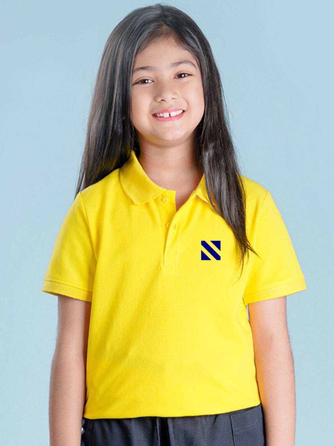 

NUSYL Girls Polo Collar T-shirt, Yellow