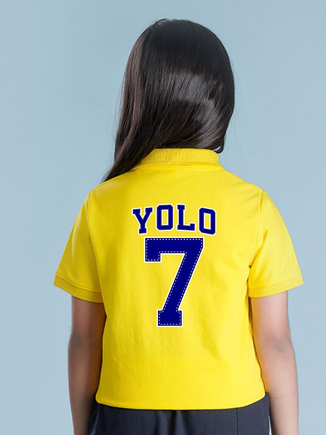 

NUSYL Girls Polo Collar T-shirt, Yellow