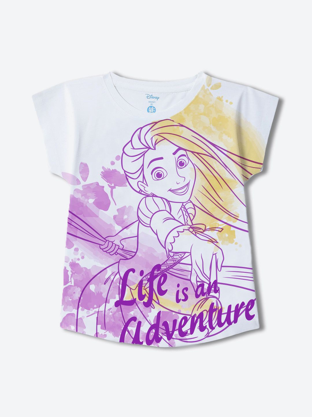 

YK Disney Print Extended Sleeves Top, White
