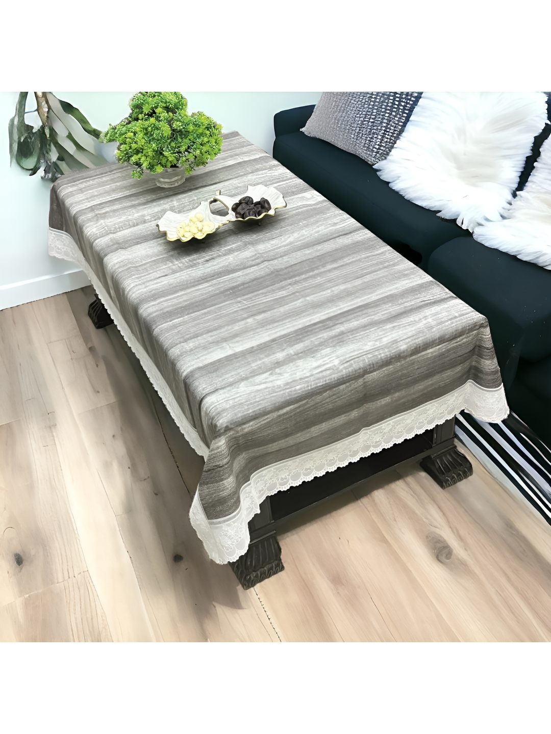 

CASA-NEST Grey Waterproof Plastic 6-Seater Table Cover