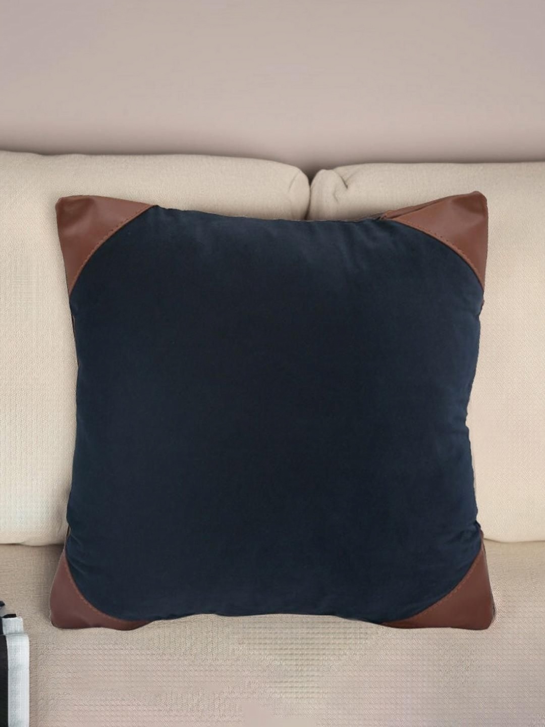 

Athome by Nilkamal Navy Blue & Brown Square Cushion Covers