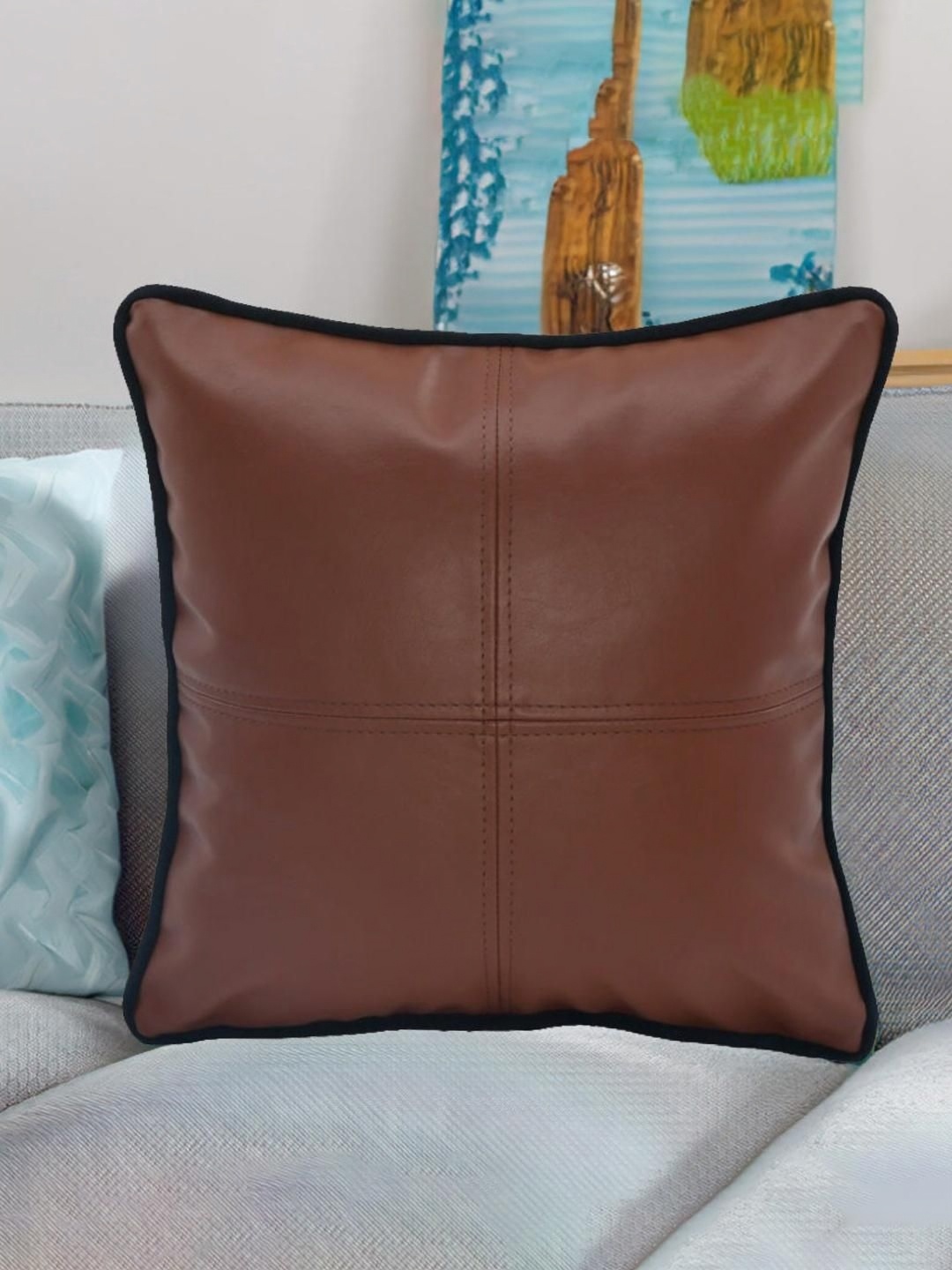 

Athome by Nilkamal Brown Square Cushion Covers