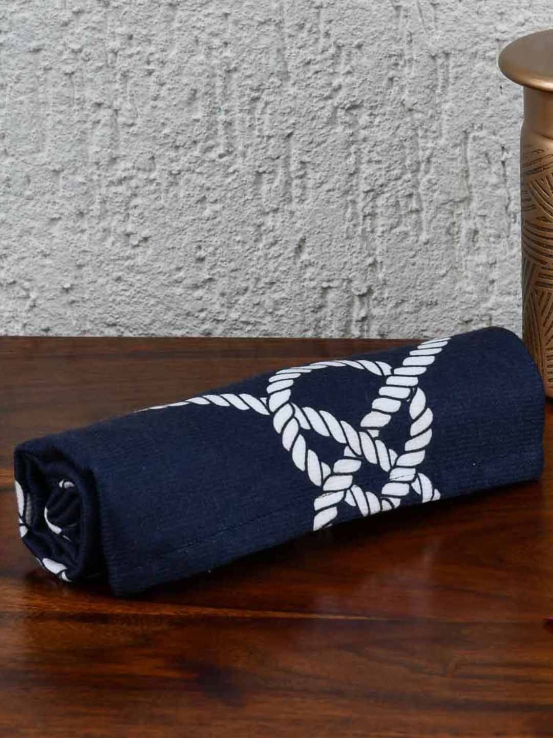 

Athome by Nilkamal Blue & White Printed 250 GSM Hand Towel