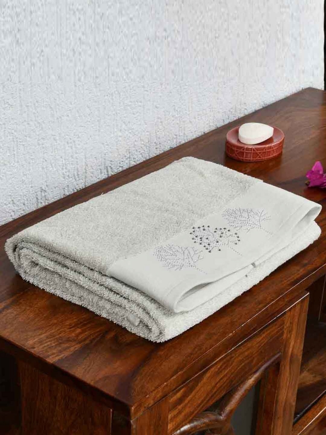 

Athome by Nilkamal Taupe 1 Cotton 500 GSM Bath Towel