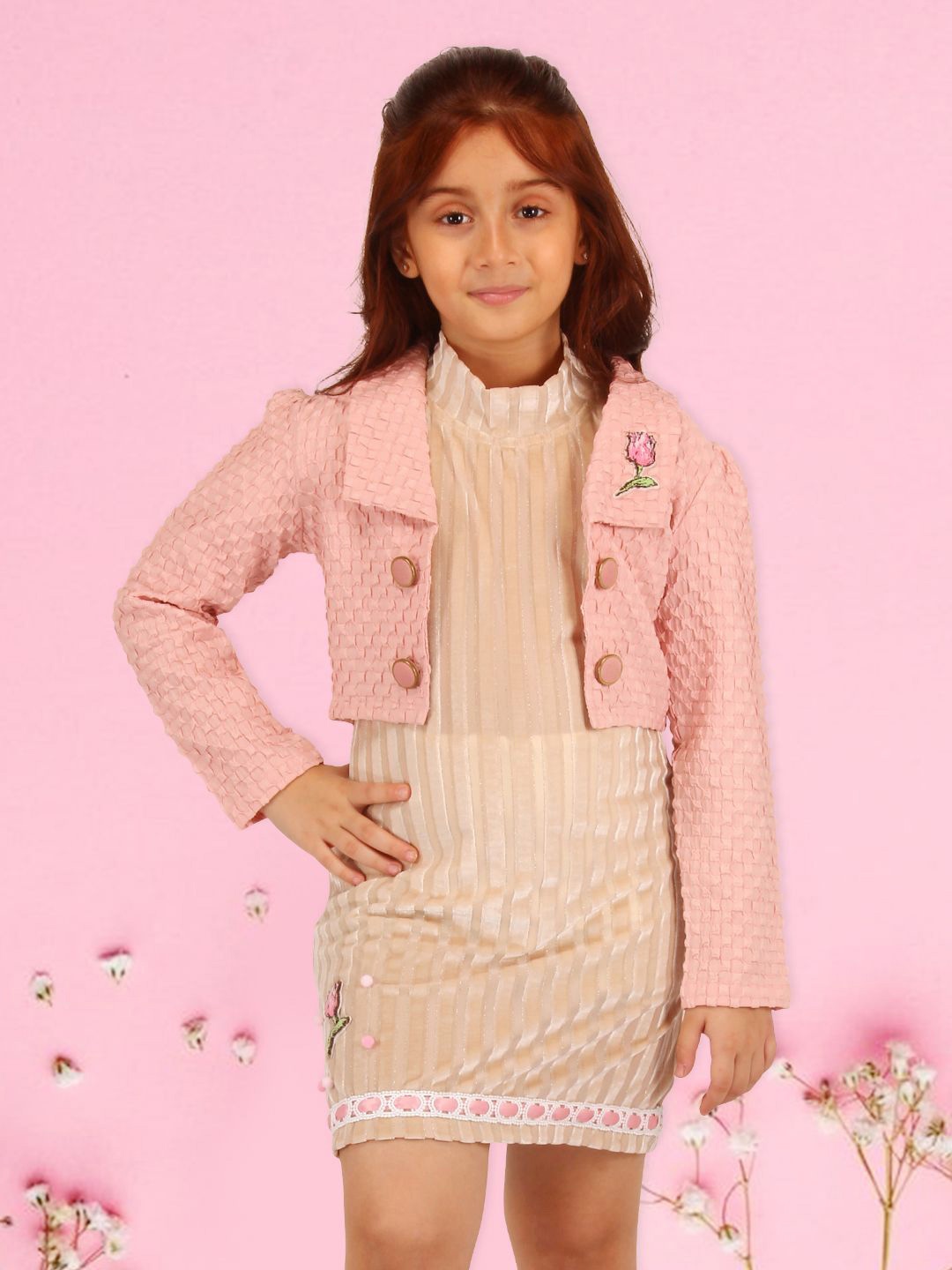 

CUTECUMBER A-Line Dress, Beige