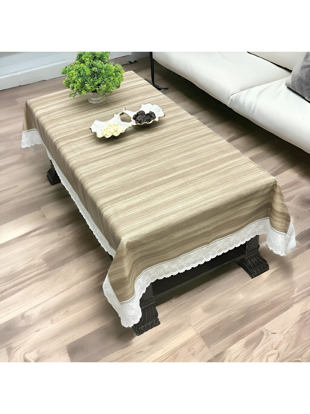 

CASA-NEST Khaki Waterproof Plastic 8-Seater Table Cover