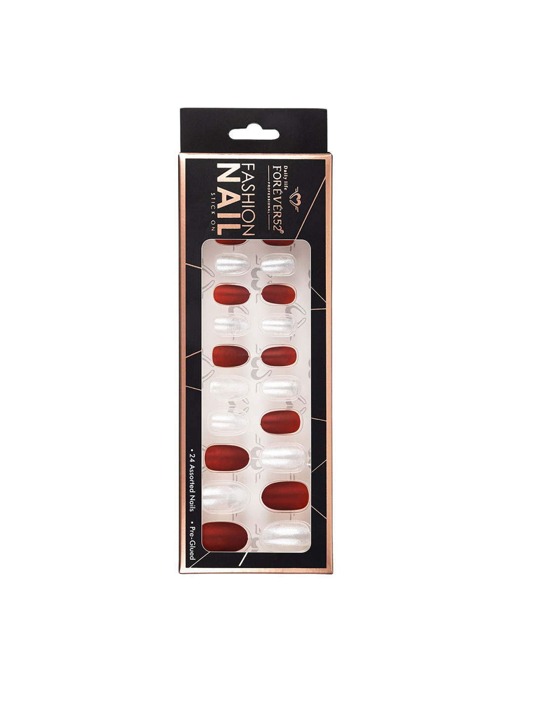

Daily Life Forever52 24 Pcs Stick On Nail Tips, Red